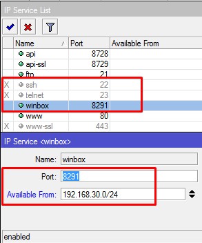 matikan ip service yang tidak di pakai matikan ip service yang tidak di pakai