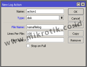 Mikrotik Id Fitur Logging Pada Mikrotik